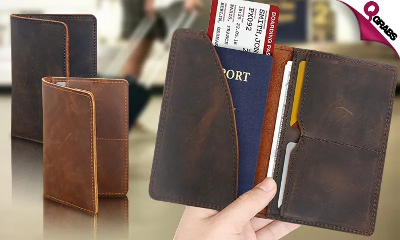 Vintage Leather Passport Holder!
